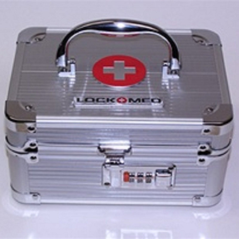 Symple Stuff Lockmed Medication Combination Lock Aluminium Box